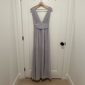 Lulus heavenly hues maxi dress light grey